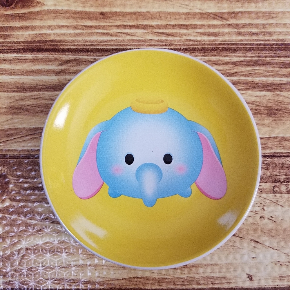 Disney Store Tsum Tsum Dumbo Mini Ceramic Plate Trinket Dish NWT